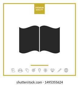 Open book icon. Graphic elements for your design