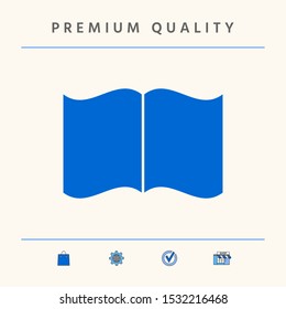 Open book icon. Graphic elements for your design