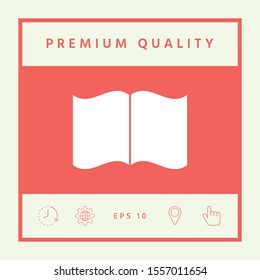 Open book icon. Graphic elements for your design