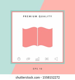 Open book icon. Graphic elements for your design