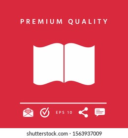 Open book icon. Graphic elements for your design