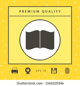 Open book icon. Graphic elements for your design
