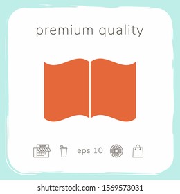 Open book icon. Graphic elements for your design