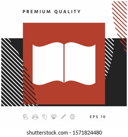Open book icon. Graphic elements for your design