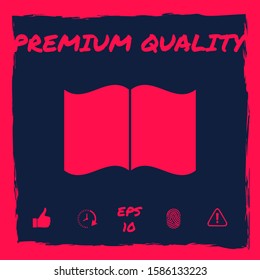 Open book icon. Graphic elements for your design