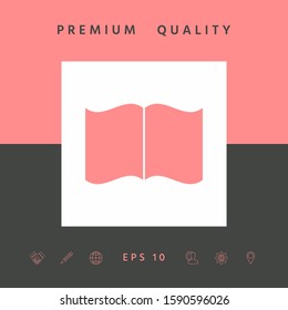 Open book icon. Graphic elements for your design