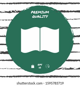 Open book icon. Graphic elements for your design