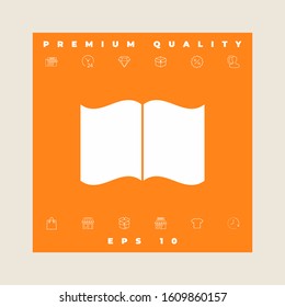 Open book icon. Graphic elements for your design