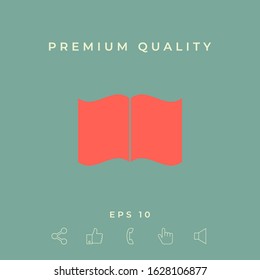 Open book icon. Graphic elements for your design