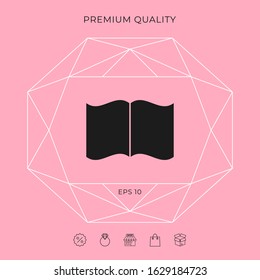 Open book icon. Graphic elements for your design