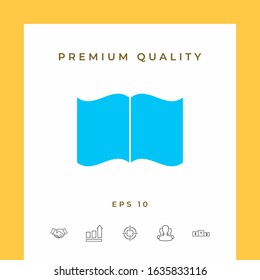 Open book icon. Graphic elements for your design