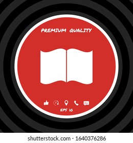 Open book icon. Graphic elements for your design