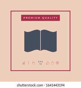Open book icon. Graphic elements for your design