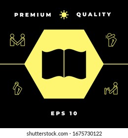 Open book icon. Graphic elements for your design