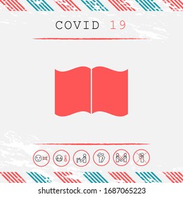 Open book icon. Graphic elements for your design