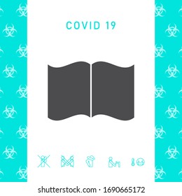 Open book icon. Graphic elements for your design