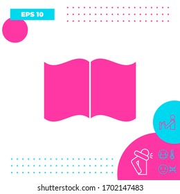 Open book icon. Graphic elements for your design