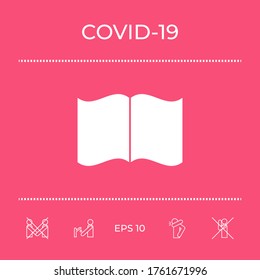 Open book icon. Graphic elements for your design