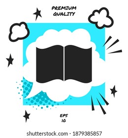 Open book icon. Graphic elements for your design