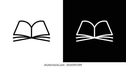 open book icon icons and symbol set. trendy illustration