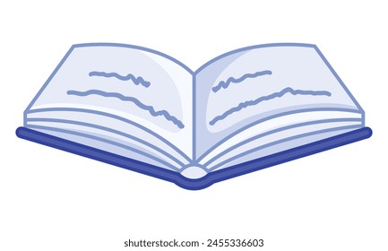 Open book icon illustration on a white background.