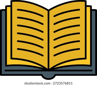 Ilustración de icono de libro abierto Simple