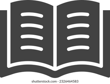 Open Book Icon image. Suitable for mobile application.