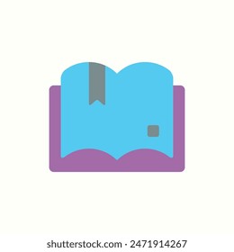 open book icon, isolated flat ui icon set