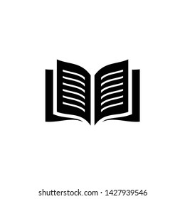 Open book icon isolated on white background. Open book vector icon simple and modern flat symbol for web site, mobile, logo, app, UI. Open book icon vector illustration, EPS10.