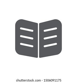 Open book icon isolated on white background. Book symbol modern, simple, vector, icon for website design, mobile app, ui. Vector Illustration