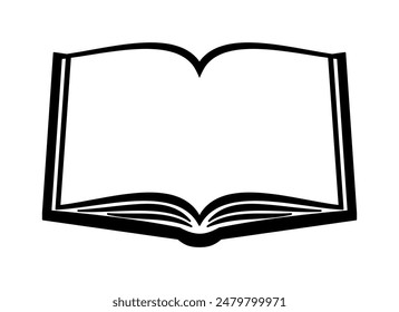 Open book icon isolated on white background.