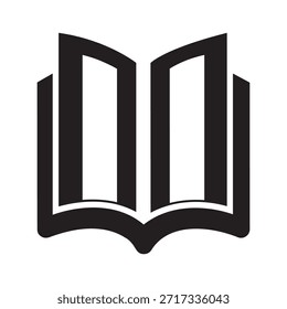 Büchersymbol einzeln auf weißem Hintergrund öffnen