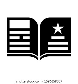 open book icon isolated sign symbol vector illustration - high quality black style vector icons
