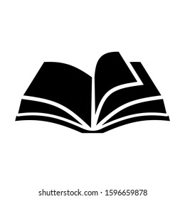 open book icon isolated sign symbol vector illustration - high quality black style vector icons
