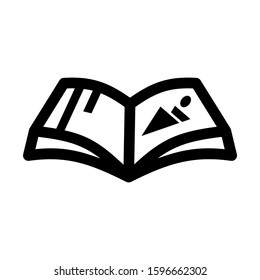 open book icon isolated sign symbol vector illustration - high quality black style vector icons
