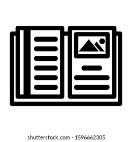 open book icon isolated sign symbol vector illustration - high quality black style vector icons
