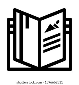 open book icon isolated sign symbol vector illustration - high quality black style vector icons
