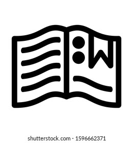 open book icon isolated sign symbol vector illustration - high quality black style vector icons

