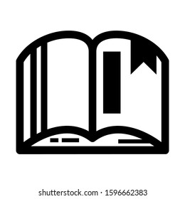 open book icon isolated sign symbol vector illustration - high quality black style vector icons
