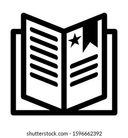 open book icon isolated sign symbol vector illustration - high quality black style vector icons
