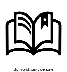 open book icon isolated sign symbol vector illustration - high quality black style vector icons

