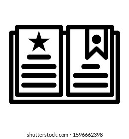 open book icon isolated sign symbol vector illustration - high quality black style vector icons
