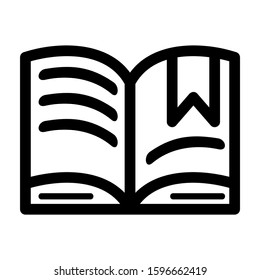 open book icon isolated sign symbol vector illustration - high quality black style vector icons
