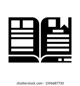 open book icon isolated sign symbol vector illustration - high quality black style vector icons
