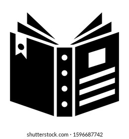open book icon isolated sign symbol vector illustration - high quality black style vector icons
