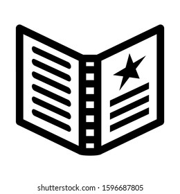 open book icon isolated sign symbol vector illustration - high quality black style vector icons
