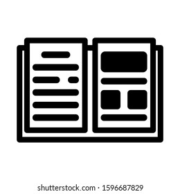 open book icon isolated sign symbol vector illustration - high quality black style vector icons
