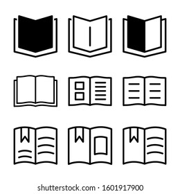 open book icon isolated sign symbol vector illustration - Collection of high quality black style vector icons
