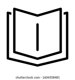 open book icon isolated sign symbol vector illustration - Collection of high quality black style vector icons
