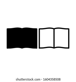 open book icon isolated sign symbol vector illustration - Collection of high quality black style vector icons
